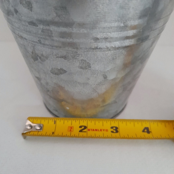 Oceanic Themed Artificial Flowers Metal Planter Pot - Picture 5 of 6